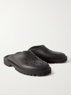 GUCCI - Logo-Perforated Rubber Mules - Black