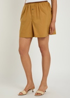 Lemaire Cotton and Silk-blend Boxer Shorts Light Brown