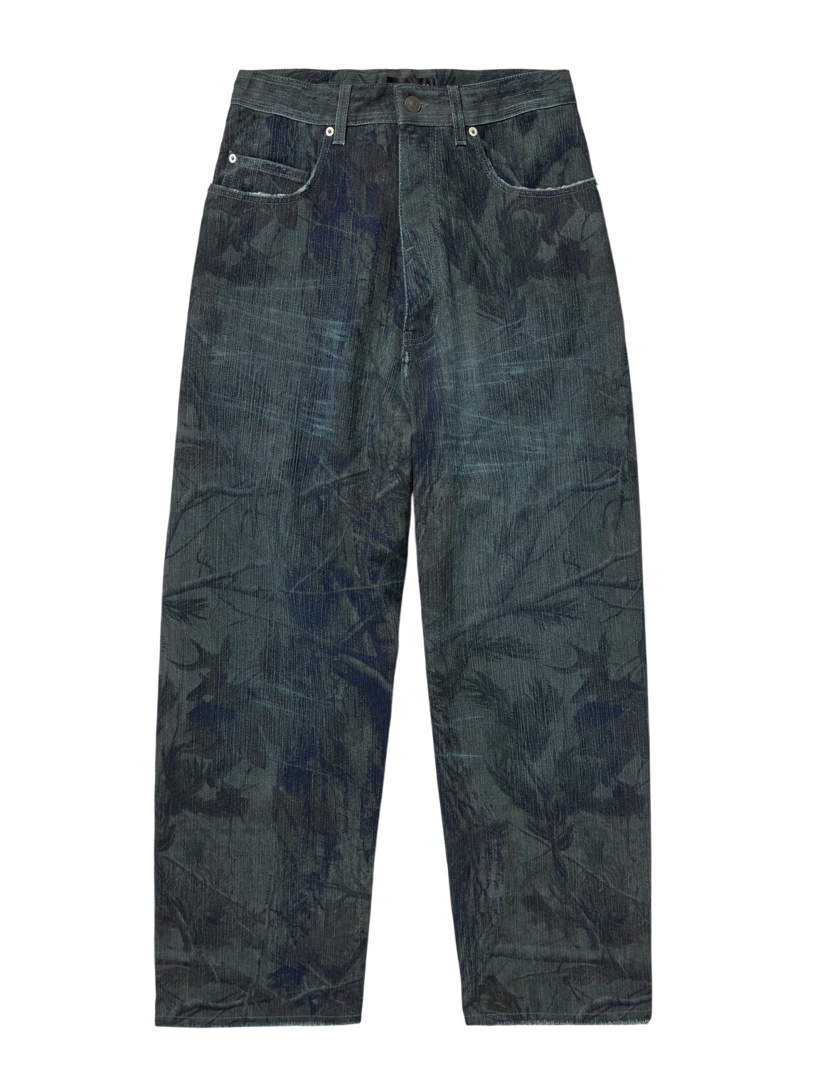 Balenciaga - Double Knee Panelled Distressed Drawstring Jeans