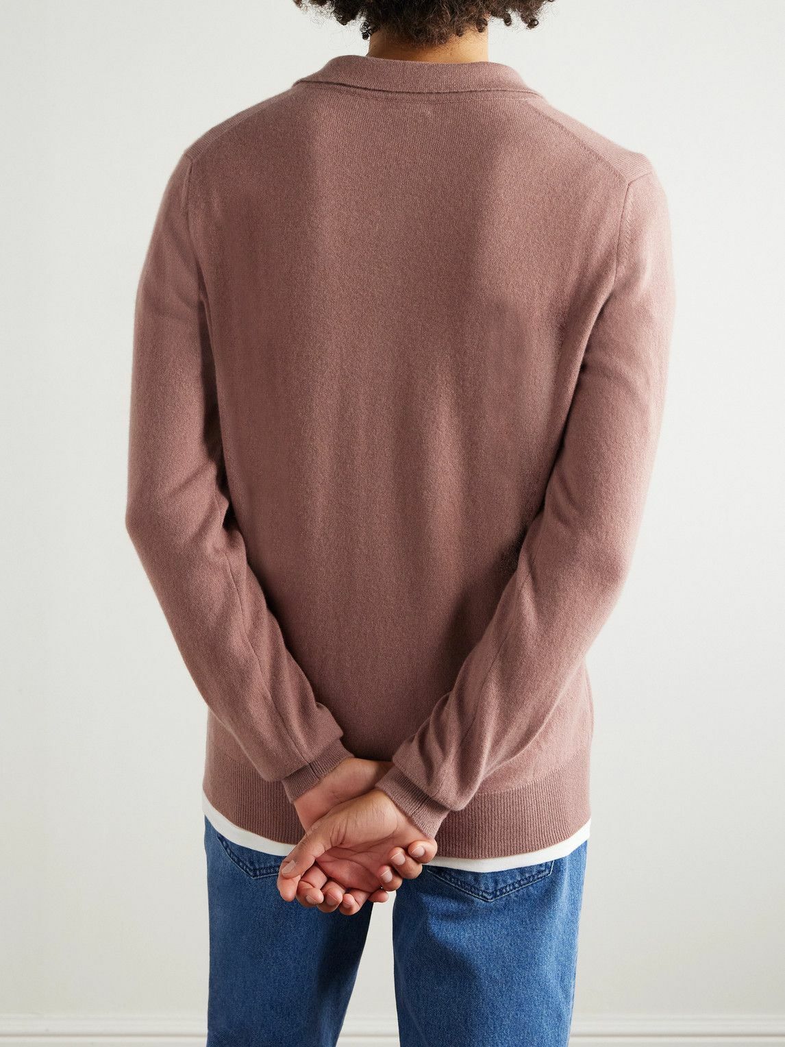 Ghiaia Cashmere - Cashmere Polo Shirt - Pink
