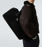 Tom Ford Leather-trimmed suede duffel bag