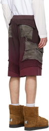 YAKU Burgundy Camo Magma Shorts