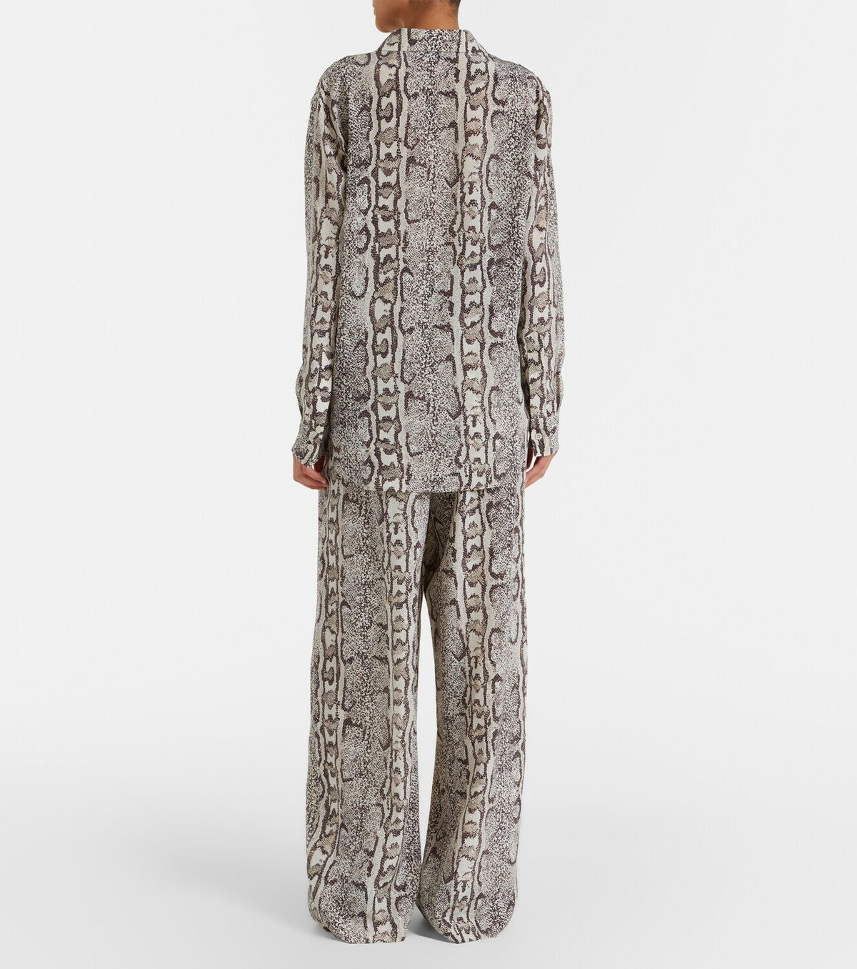 Balenciaga Snake-print silk palazzo pants