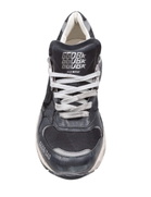 Golden Goose Running Sneakers In Leather And Mesh Color Black/silver