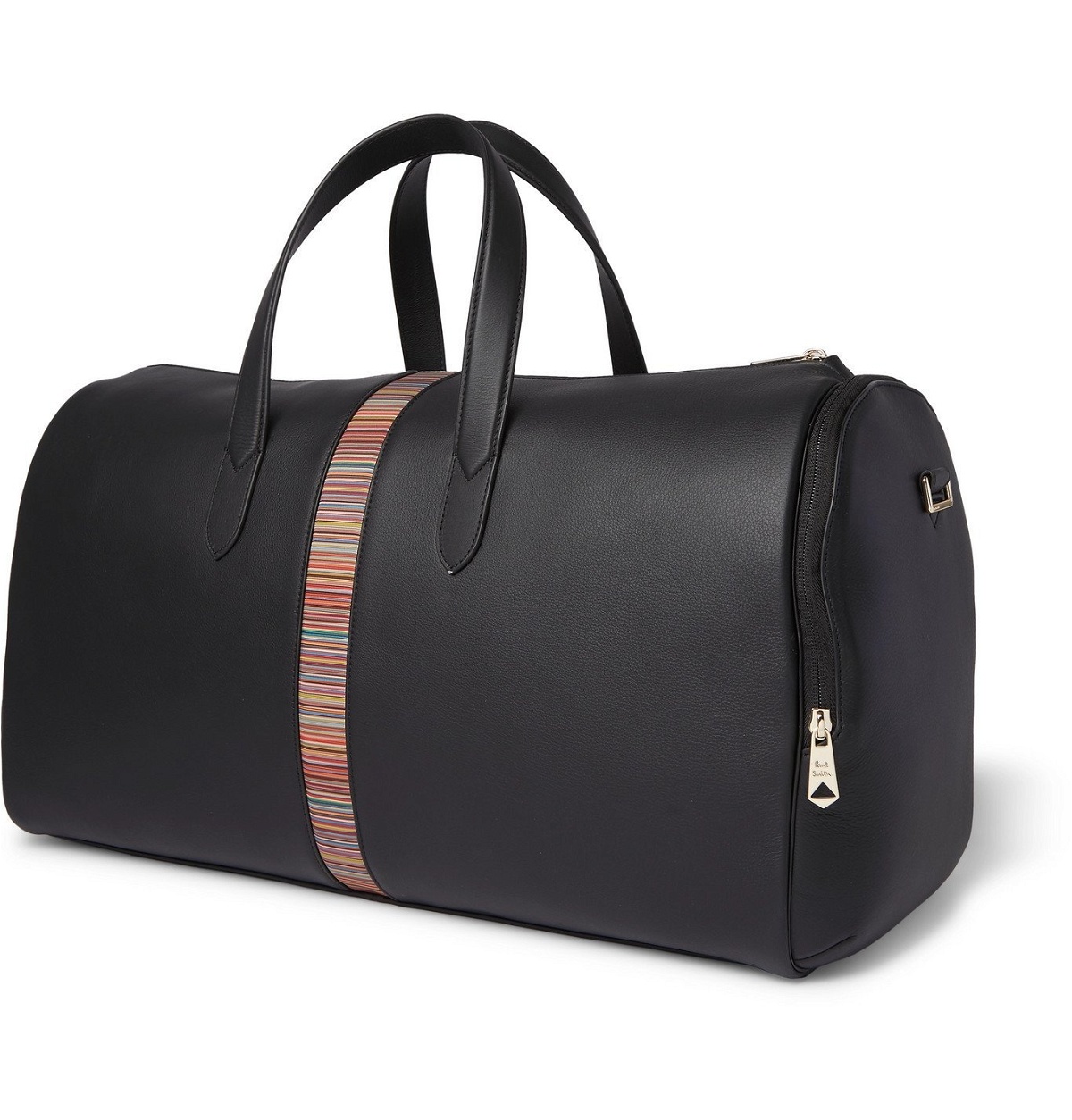 PAUL SMITH Leather-Trimmed Satin-Jacquard Holdall for Men