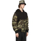 Neil Barrett Khaki Camo Bolt Badge Bucket Hat