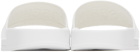 Moschino White Embossed Sandals