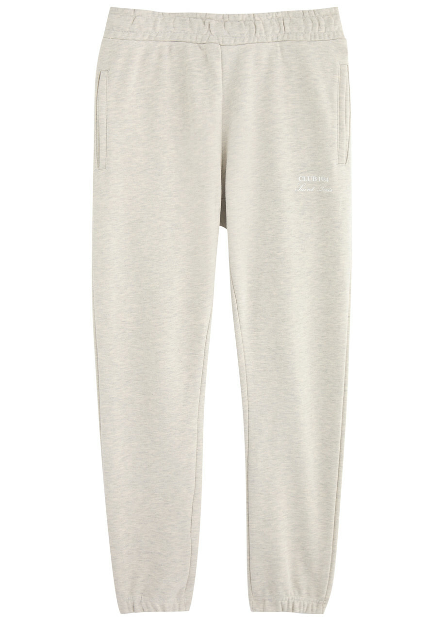 Club 1984 Essential Logo-embroidered Cotton Sweatpants Grey