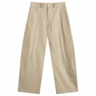 Sage Nation Men's Wide Tailored Trouser in Beige