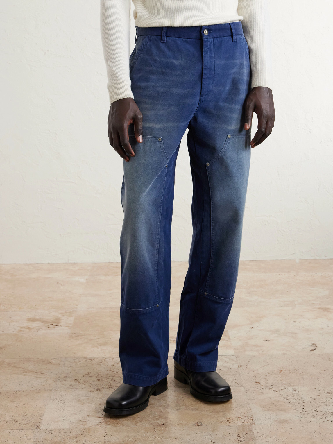 424 - Straight-Leg Double-Knee Jeans - Blue
