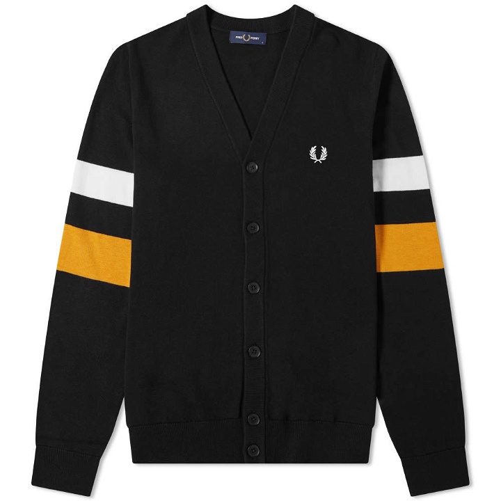 Photo: Fred Perry Authentic Tipped Sleeve Cardigan
