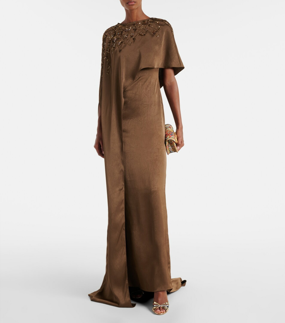 Marmar Halim Embellished caped draped gown Marmar Halim