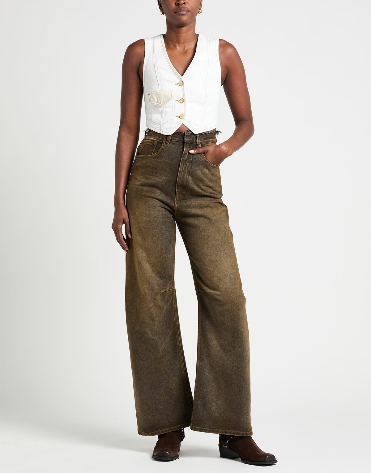 Ganni Womens Top Ivory