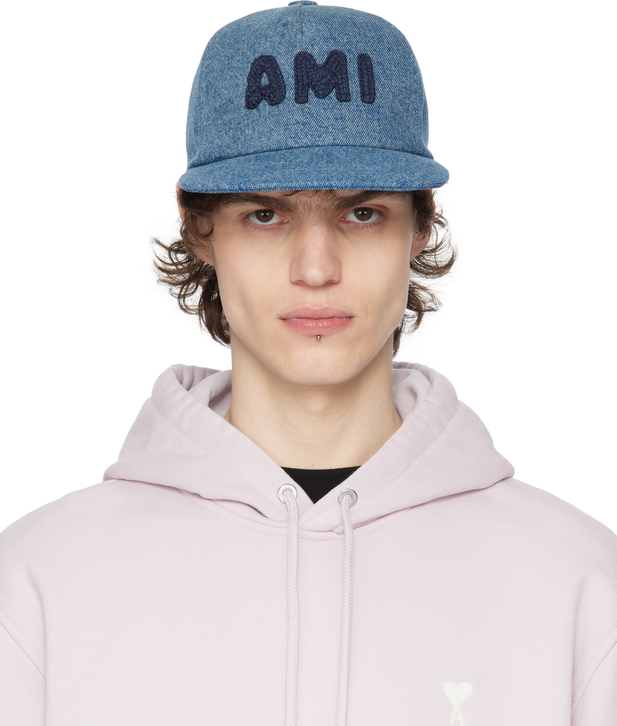 ★AMI PARIS★Cotton Ami Paris Patch Trucker Cap★大人気★ USED BLUE Ami Paris Patch Trucker Cap | AMI PARIS
