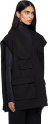 MARIE ADAM-LEENAERDT Black Utilitary Tailoring Vest