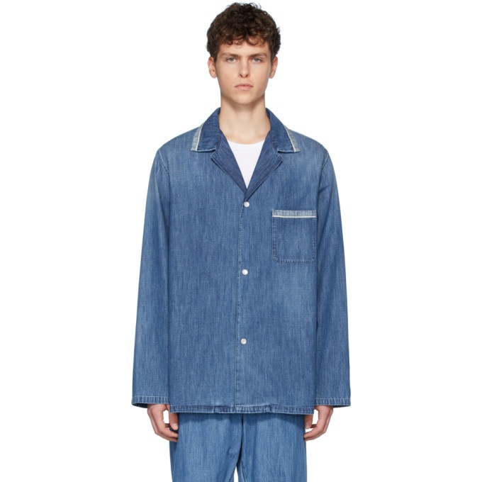 Photo: Maison Margiela Blue Denim Pyjama Shirt Jacket