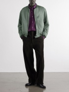 A.PRESSE - Silk and Cotton-Blend Bomber Jacket - Green