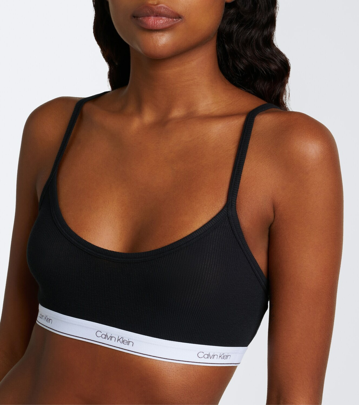 Calvin Klein Collection Sienna ribbed-knit cotton-blend bralette