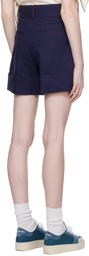 See by Chloé Navy Cuffed Shorts