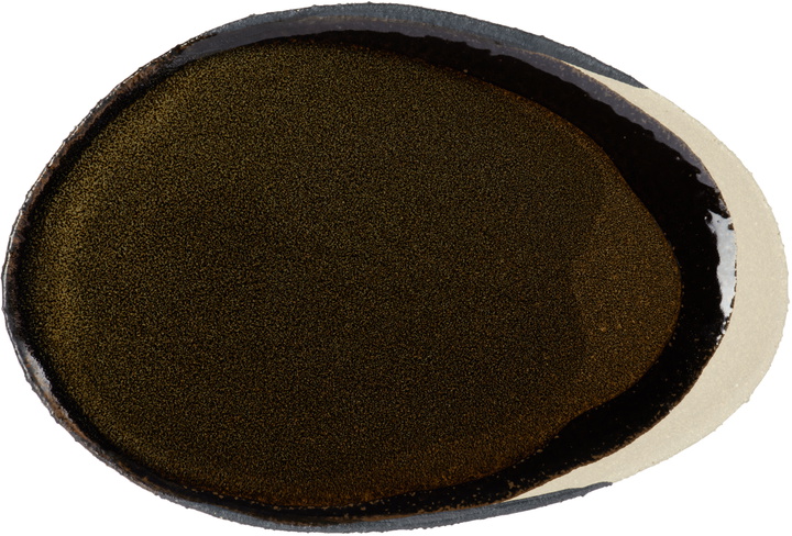 Photo: Jars Céramistes Green & Black L Wabi Oval Plate