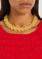 Crystal Haze Jelly Heart 18kt Gold-plated Necklace - Orange - One Size
