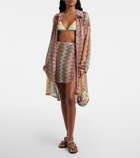 Missoni Zigzag Small leather-trimmed shoulder bag