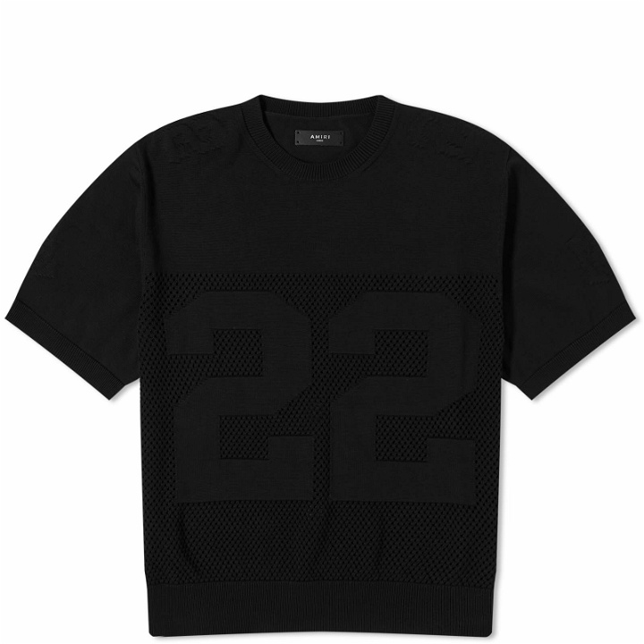 Photo: AMIRI Men's 22 Knitted T-Shirt in Black