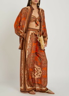 Zimmermann Mohan Wide-leg Silk Trousers Orange