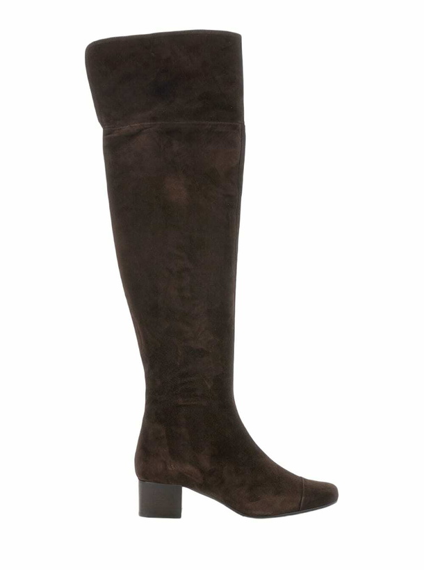 Photo: Carel brigitte Brown Ankle Boots With Side Zip Closure In Suede Woman