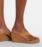 Ancient Greek Sandals Charys suede wedge thong sandals