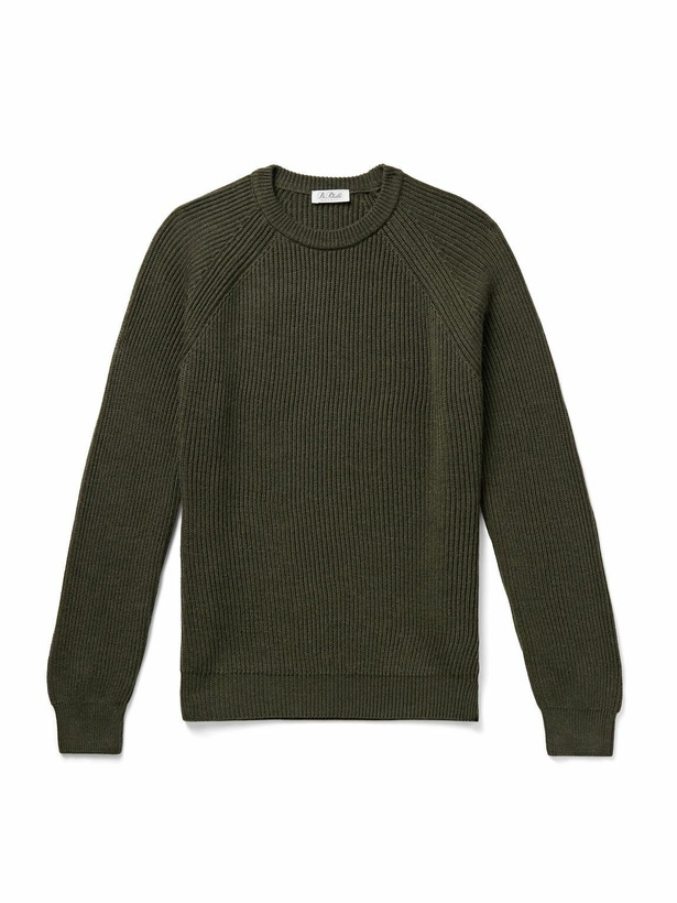 Photo: De Petrillo - Ribbed Virgin Wool Sweater - Green