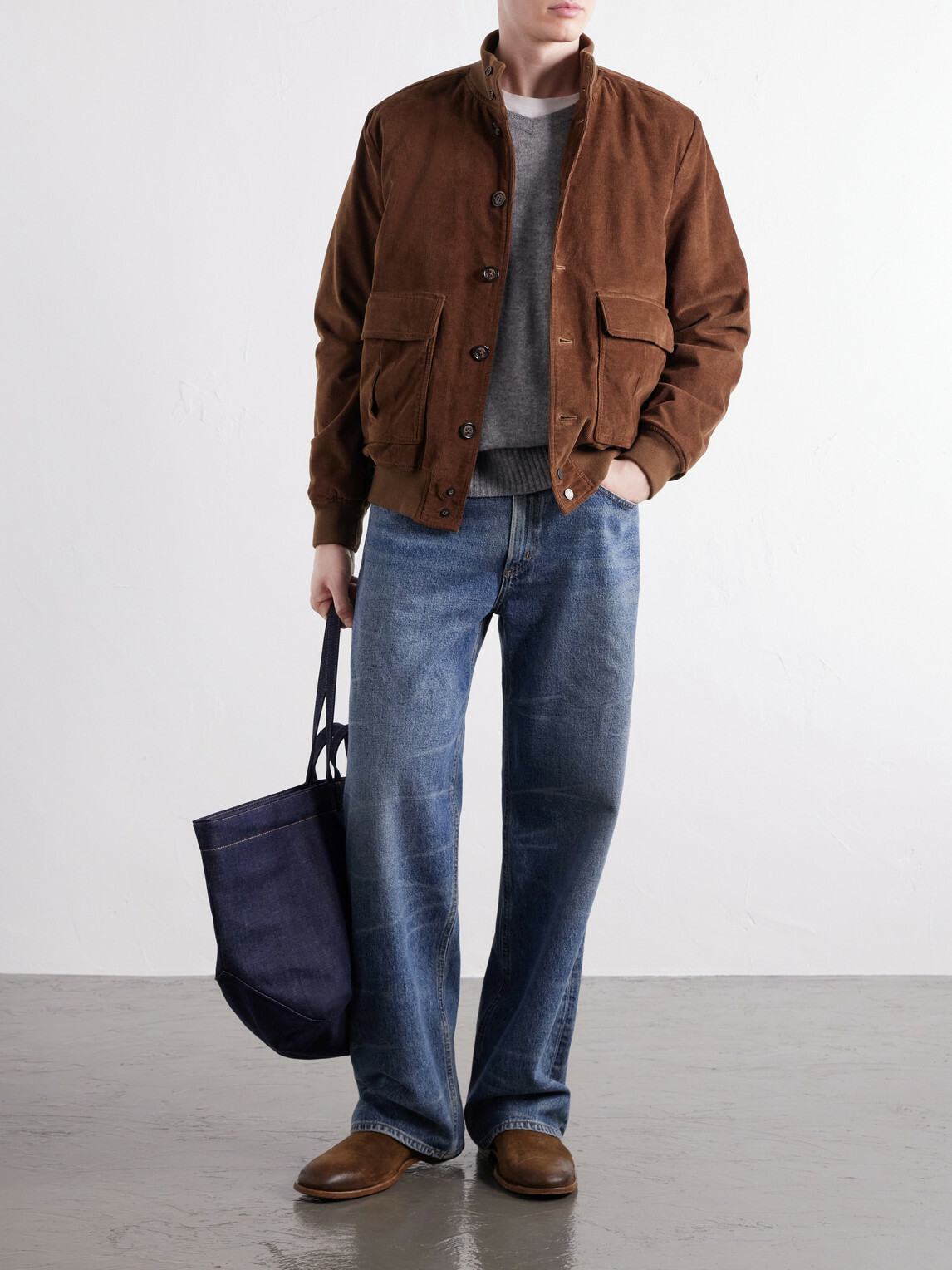 Valstar - Valstarino Cotton-Blend Corduroy Bomber Jacket - Brown