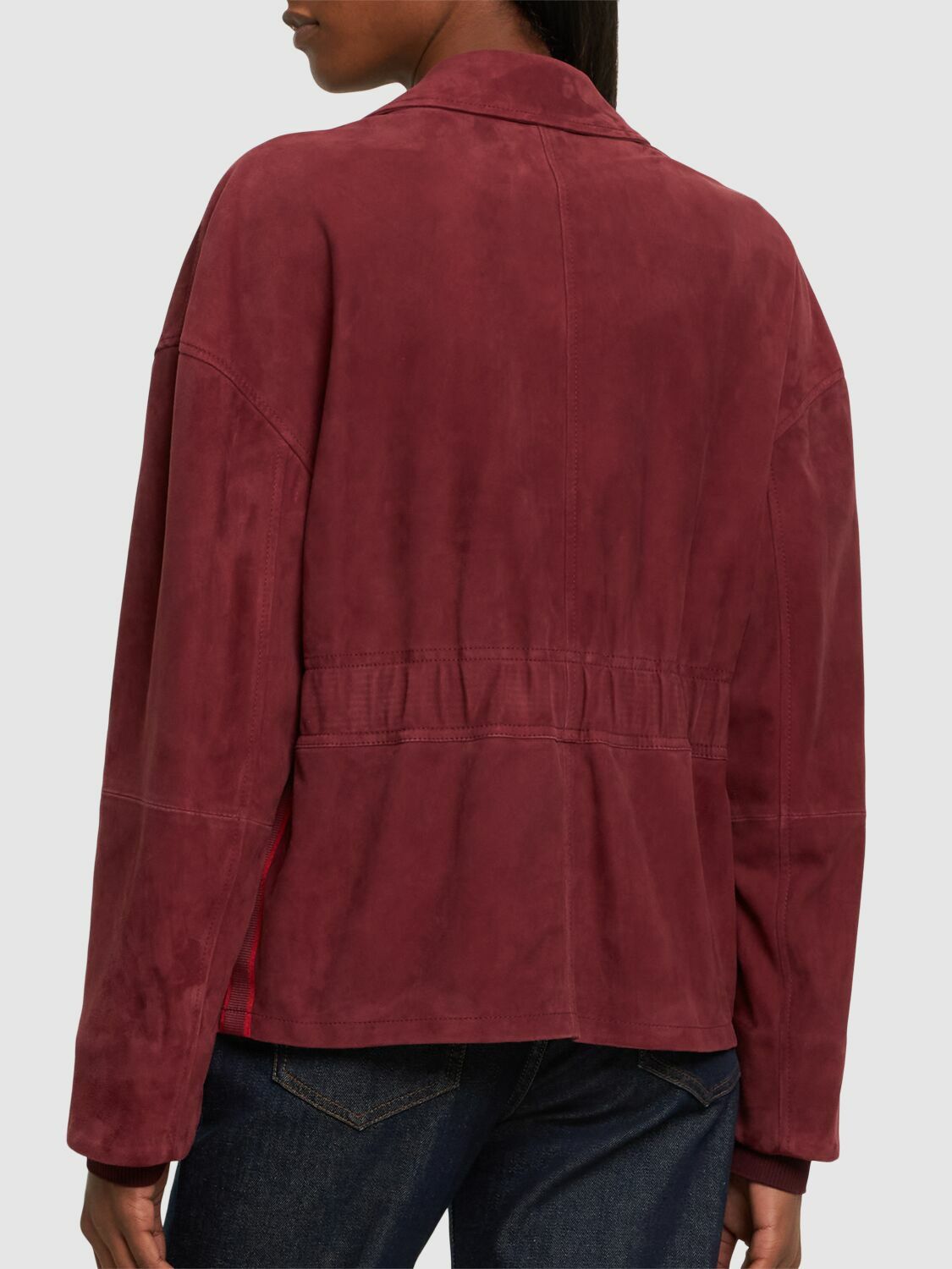 FERRARI - Single Breasted Suede Jacket
