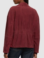 FERRARI - Single Breasted Suede Jacket