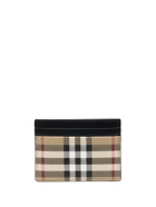 BURBERRY - Check Motif Credit Card Case
