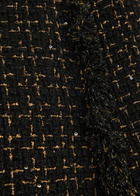 Huishan Zhang Gia Metallic Tweed Midi Skirt Black