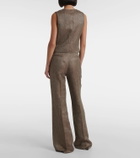 Loro Piana Teodoro chevron linen vest