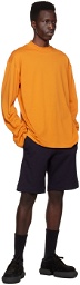 Dries Van Noten Yellow Mock Neck Long Sleeve T-Shirt