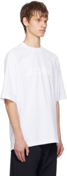JACQUEMUS White Les Classiques 'Le t-shirt Typo' T-Shirt