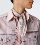 Acne Studios Printed silk satin scarf