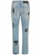 PALM ANGELS - Logo Patch Cotton Denim Jeans