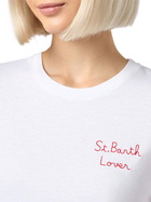 MC2 Saint Barth Woman Cotton Jersey Crewneck T-shirt Emilie With St. Barth Lover Embroidery