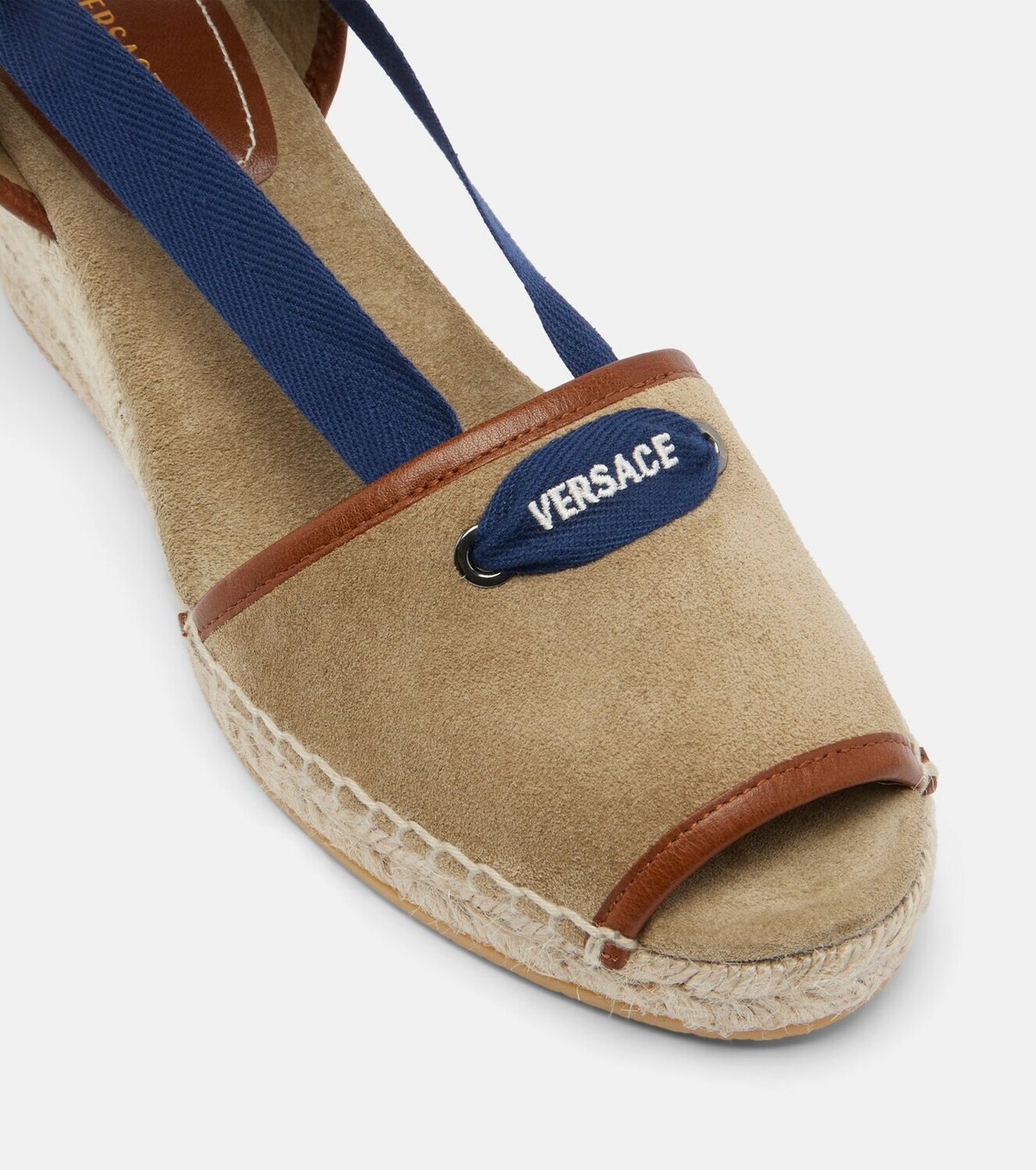 Versace Lola suede espadrille wedges