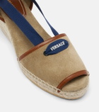 Versace Lola suede espadrille wedges