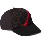 Fendi - Logo-Jacquard Virgin Wool and Canvas Baseball Cap - Brown