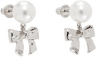 Numbering Silver & White #9118 Earrings