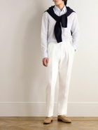 Richard James - Tapered Pleated Linen Trousers - White