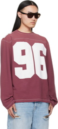 Acne Studios Burgundy Logo Jersey T-shirt