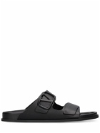 VALENTINO GARAVANI - Vlogo Leather Slide Sandals