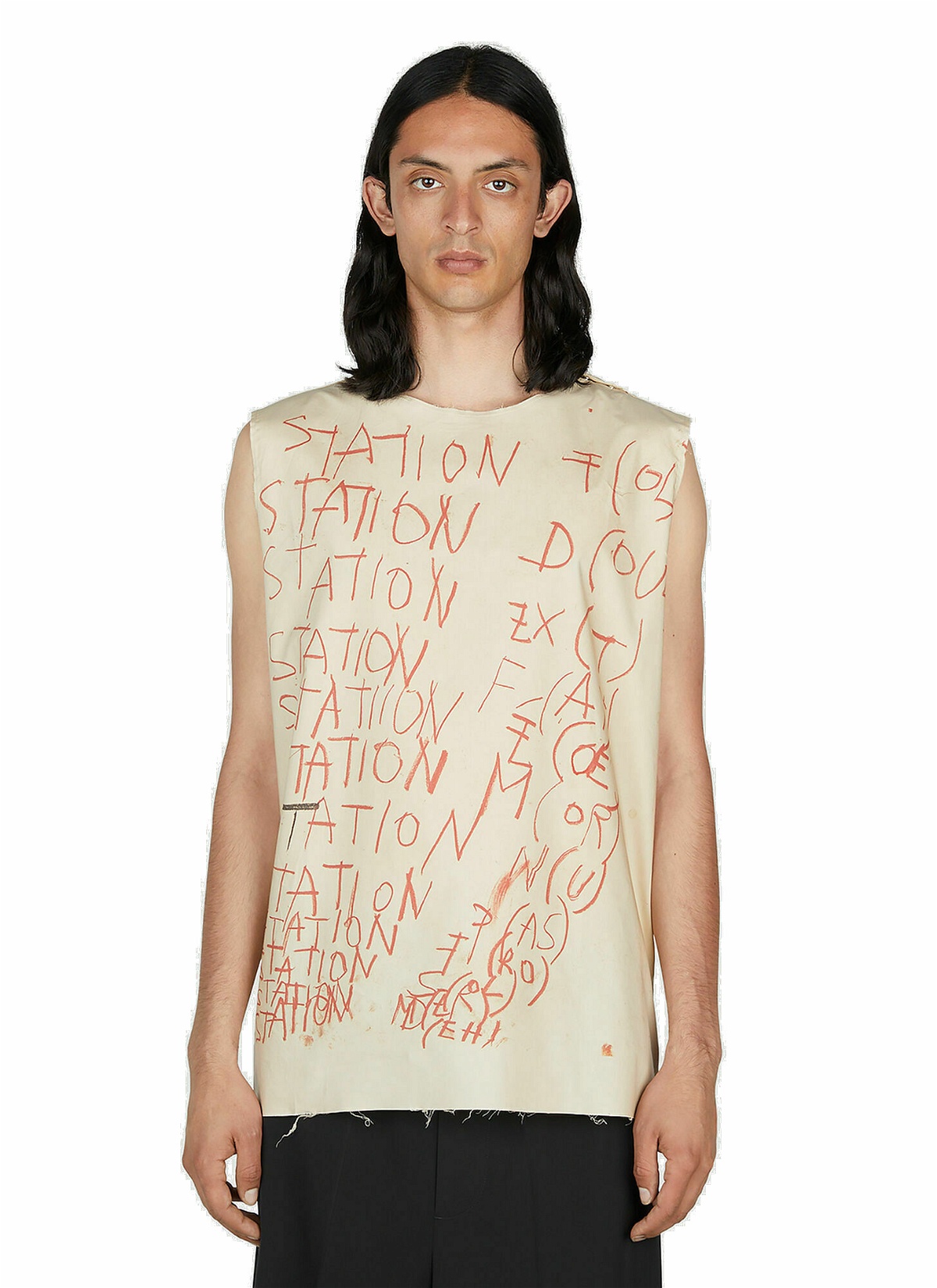 Photo: Raf Simons - Station Tank Top in Beige